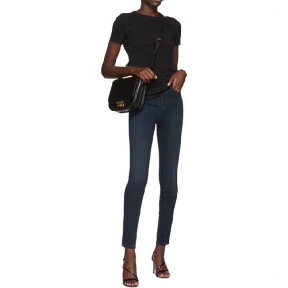Frame Denim Jeans Womens 25 Dark Blue‎ Ali High Rise Skinny Jean Dark Wash - Picture 1 of 12
